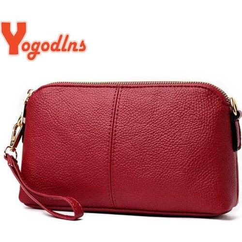 Yogodlns Vintage PU Leather Crossbody Bag Litchi Pattern Shoulder Bag Simple Sloid Color Messenegr Bag Leisure Shopping Handbag