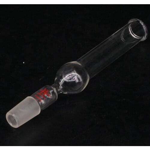19/26mm Ground Joint Glass Lab Drying Tube Straight Shaped With Bulb Laboratory