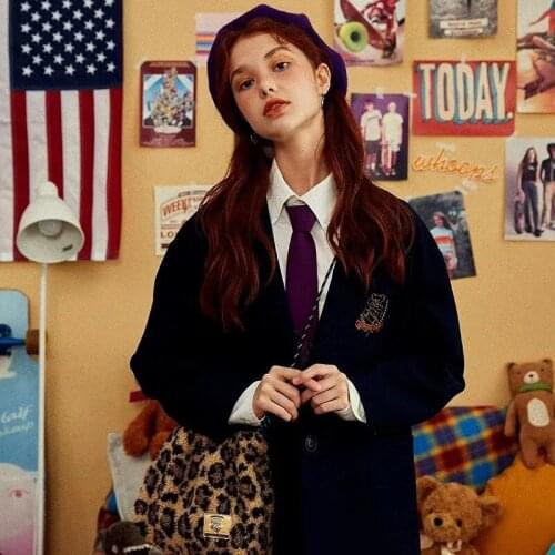 Quality style 2021 Autumn Winter Light Mature Temperament European American Suit Collar Loose Type Womens Woolen Jacket