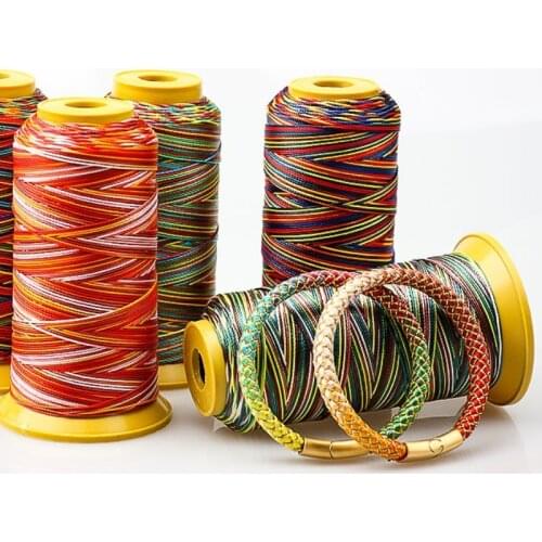 0.7mmx250m 12 Strand Nylon Cord Thread Chinese Knot Macrame Cord Bracelet Braided String DIY Tassels Beading Shamballa Thread