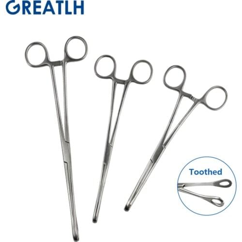 1Pc Plier Stainless Steel Oval Forceps Disinfection Sponge Clamp Sponge Clips