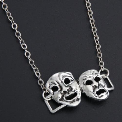 1Pc Exaggerated Mask Charms Necklaces Finding Trendy Hacker Choker For Men Gift Handmade Jewelry Accessories E289