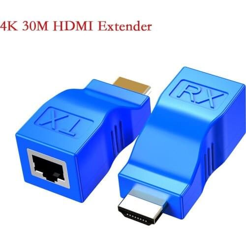 1080P Up to 30m HDMI-compatible Extender HDMI-compatible to RJ45 Extension LAN Network CAT5e / 6 UTP LAN Ethernet Cable