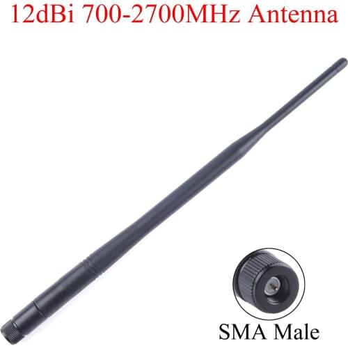 12dBi 2G/3G/4G Antenna 700-2700MHz SMA Male Plug Connector 4G LTE Right Angle Antenna For WiFi Router Fit Modem Huawei Router