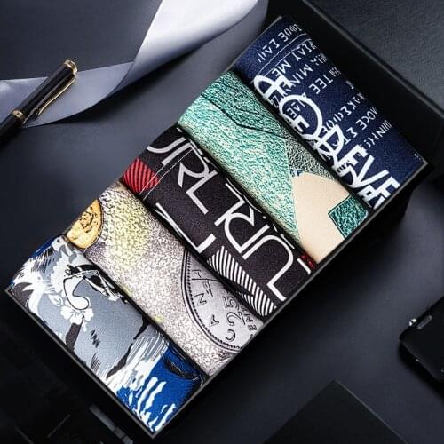 3/4/5/7pcs Fashion Men Underwear Boxers Comfort Breathable Boxer Hombre Printed Sexy Underpants Brand Shorts Herenonderbroek