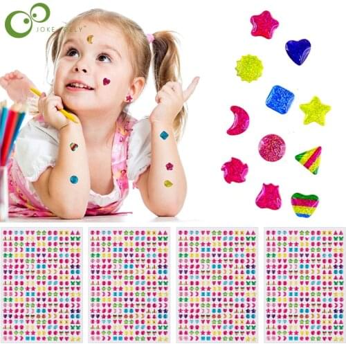 4/119/216/437pcs DIY Earrings 3D Gems Strickers Self-Adhesive Glitter Craft Crystal Makeup Toys Nail Ring Art Craft Stickers DDJ
