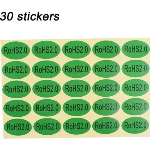 5 Sheets Green Environmental Protection RoHS Sticker Label Ellipse In RoHS Label Sticker