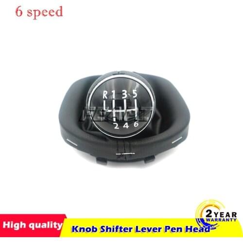 6 Speed For VW Volkswagen Caddy 2 II MK2 Touran Gear Shift Knob Lever Gaitor Boot Cover Black 2004 2005 2006 2007 2008 2009