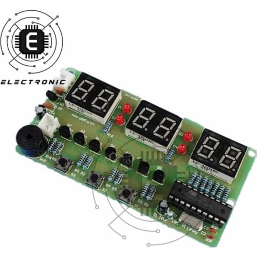 C51 6-digit Digital Electronic Clock Electronic Production Kit DIY Kit With Alarm Clock Countdown Timer and Counter Functions
