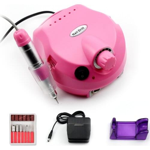 Pro Electric Nail Drill Machine Acrylic 19.5W 35000RPM Nail File Drill Manicure Pedicure Kit Nail Art Equipment