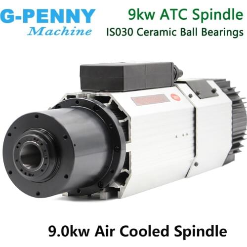 Automatic Tool Change Spindle 9.0kw ATC spindle ISO30 220v / 380v air cooled spindle motor for wood working router