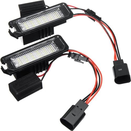 Car Led Number License Plate Light For VW Volkwagen Golf 4 5 6 7 Polo 9N 6R Passat B6 CC Lupo Kit Canbus Error Free Car Styling