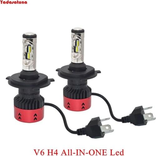 No Interference! New Ultra Mini Size 60W H4 Led car Headlights bulbs H7 6000K auto led light HIR2 H11 9005 9006 Auto Headlamps