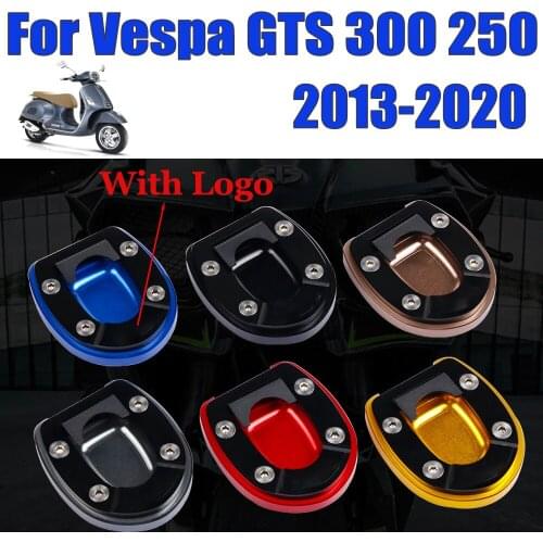 Foot Side Stand Pad Plate Kickstand Enlarger Support Extension Pad For Vespa GTS 250 300 2013 2014 2015 2016 2017 2018 2019 2020