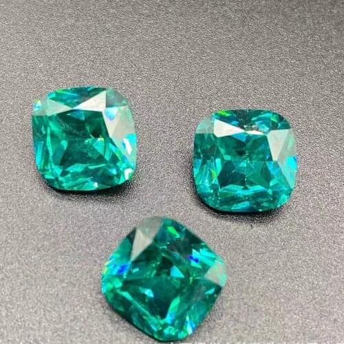 Brazil Paraiba Natural Tourmaline Fertilizer Square Exquisite European And American Bare Stone Ring Face Ethnic Style Jewelry