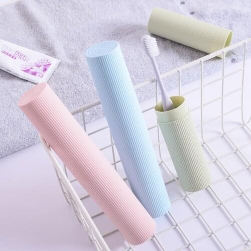 Portable Toothbrush Tube Cover Case Travel Toothbrush Box Dustproof Plastic Tooth Brushes Protector Toothbrush Holder