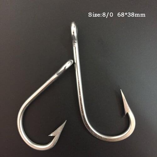 CN03 8/0 20pcs Mustad Fishing Hook Stainless Steel Fishing Hook Barbed Fishing Hook Big Hook For Fishing