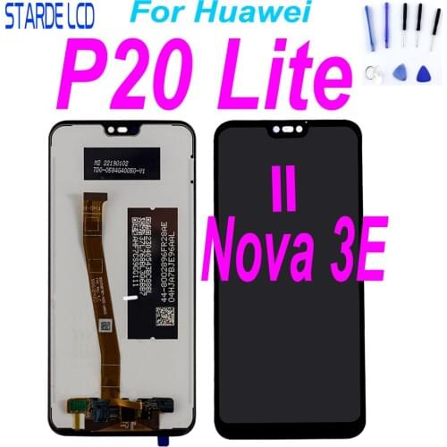 5.84" 2280x1080 Display For HUAWEI P20 Lite LCD Touch Screen with Frame Original LCD P20 Lite ANE-LX1 ANE-LX3 Nova 3E LCD