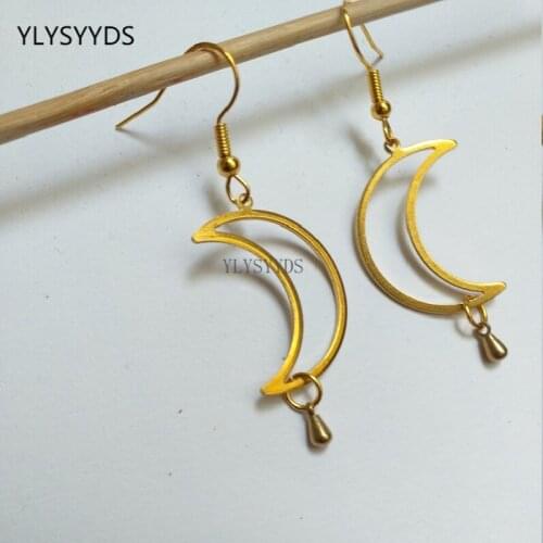 Geometric Crescent Moon Earrings Drop Phase Boho Halloween Witchy Hippie Statement Jewelry Minimalism Punk Women Gift VINTAGE