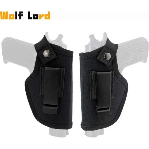 Concealed Carry Pistol Holster IWB OWB Car Gun Waist Holster with 2 Strap Mounts Right Left Hand Draw Holster for Glock Handgun