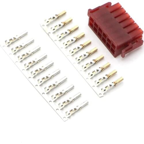 PSU Modular 12Pin Red Connector with 12pcs Terminal pins for Enermax
