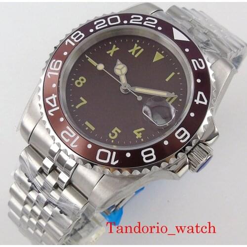 40mm 21 Jewels MIYOTA 8215 Sapphire Glass Luminous Rotating Bezel Mechanical Automatic Mens Watch Oyster Bracelet