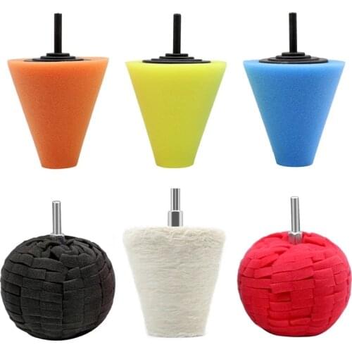 3 Inch Car Polishing Disc Set For Pulidora/Polisher Wheel Hub Waxing Detail Pad Polijstschijf Gadget Voiture Auto Pulir 6pcs