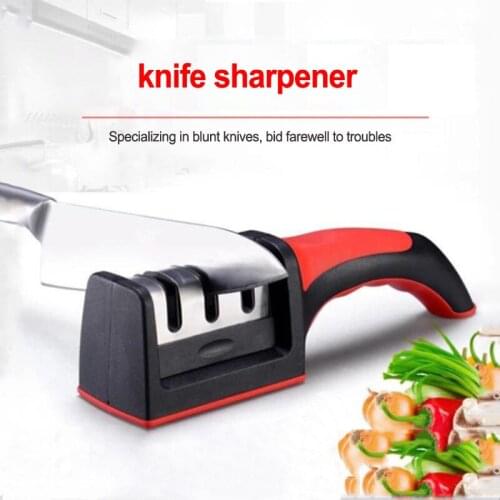 Knife Sharpener 3-stages Professional Kitchen Sharpening device Tungsten Steel Ceramic Kitchen Knives for fruit knife ect. 1pc