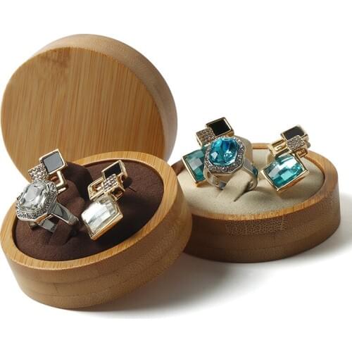 Wood Earring Display Stand Jewelry Showing Case Stud Ring Organizer Holder Jewellery Stands Black/Brown/Beige