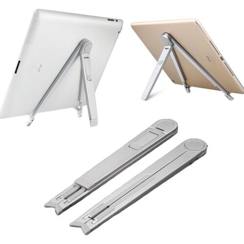 Folding Tripod Tablet Stand Phone Holder For iPad Mini 1 2 3 Air 1 2 Pro 9.7 Adjustable Desktop Tablet Phone Support Mount