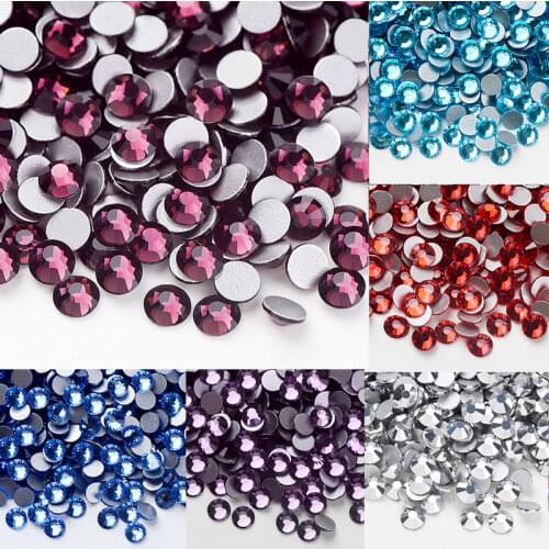 Flatback Rhinestones/DIY Non Hotfix Flatback Acrylic Nail Stones Gems for Nail Art Decorations 288-1440Pcs Rhinestones for Nails