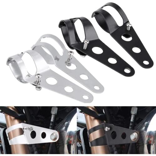 Universal Motorcycle Headlight Mount Bracket Fork Ear Chopper Headlamp Holder Clamp Adjustable Motor Fork Mount 27-36mm 38-48mm