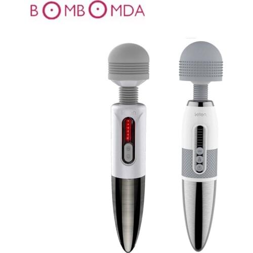 2019 New Leten Vibrator Sex Toys for Woman Powerful Big Head Magic Wand Massager Rechargeable Sexo Heating AV Vibrator for Woman