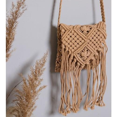 Womens Backpack Tassel Crossbody Shoulder Bag Flip Woven Boho Beach Vacation Travel Small Handbag for Women Girls