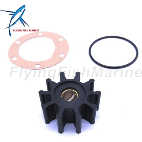 18673-0001 18673-0001-P Flexible Water Pump Impeller with 2995-0000 Gasket & 18753-0125 O-Ring for Jabsco, 10 Blades