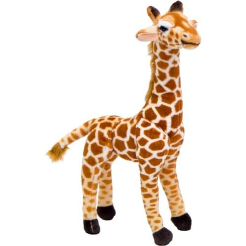 36-55cm Cute Simulation Giraffe Plush Toys Stuffed Realistic Deer Animals Doll for Children Kids Boys Birthday Gift Home Decor