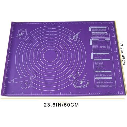 60x45cm Large Silicone Mat Non-stick Kneading Dough Pastry Rolling Mat Baking Pads Kitchen Tools Pizza Cake Sheet Accessories