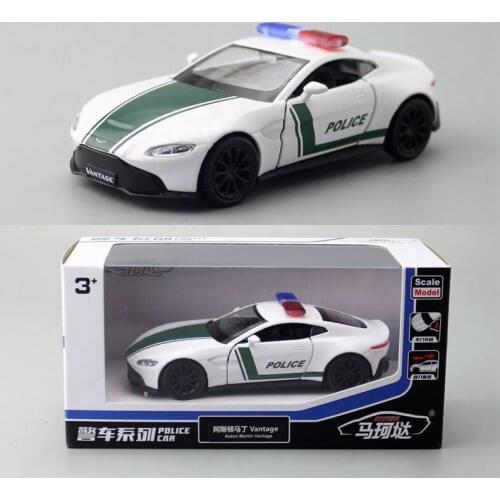 Die Casts Collectible Model Cars Alloy Sports Car Boy Coche Auto 1: 36 SUV Children Toy Vantage Aston Martin Middle East Cop Car