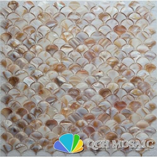 White dapple color mother of pearl mosaic tile for kitchen backsplash and bathroom wall tile 11 square feet/lot fan pattern