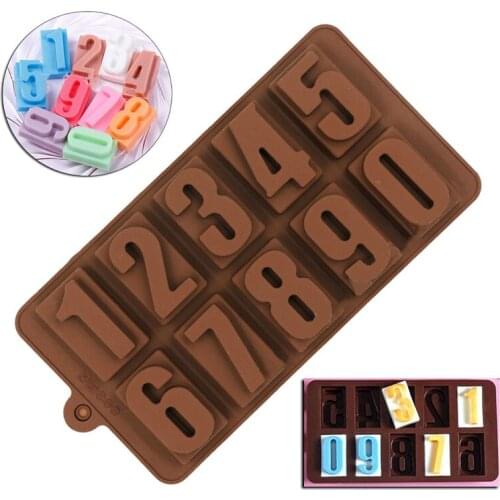 Large Number Silicone Cake Mould Cookie Chocolate Cake Decorating Baking Tools Supplies 21*10.5*2cm