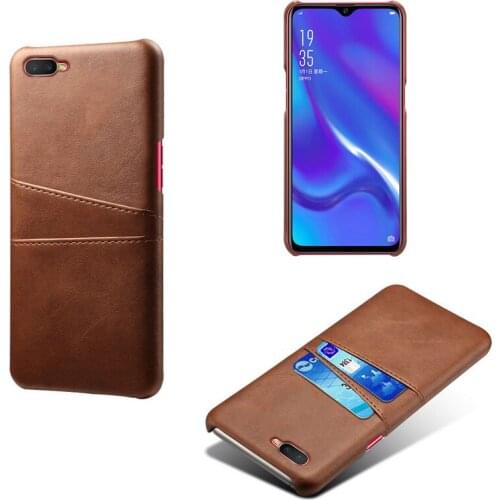 Cover For OPPO XT X2 A5 A9 2020 RX17 NEO Rx17 Pro F7 A7 K1 Cow Leather PC Case Card Slot Bracket Shell Matte Calf Case Fundas