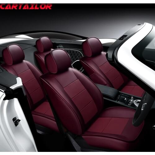 CARTAILOR Leather Car Seat Cover for Mercedes Benz A Seat Covers Leatherette Auto Cover Seats Protector Accessories Set for W176