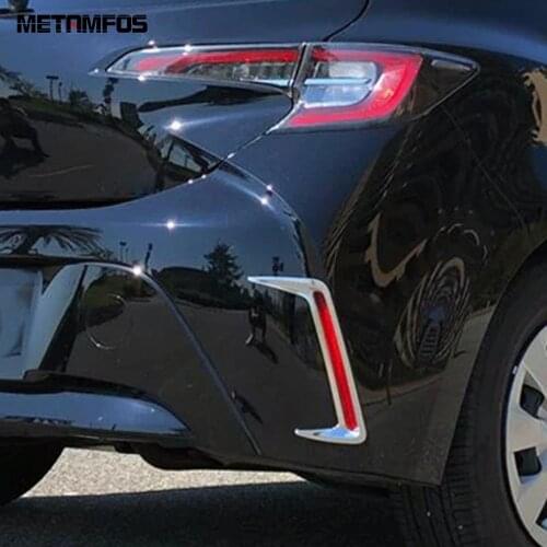For Toyota Corolla 2019 2020 Hatchback Chrome Rear Fog Light Lamp Foglight Cover Trim Molding Sticker Exterior Car Accessories