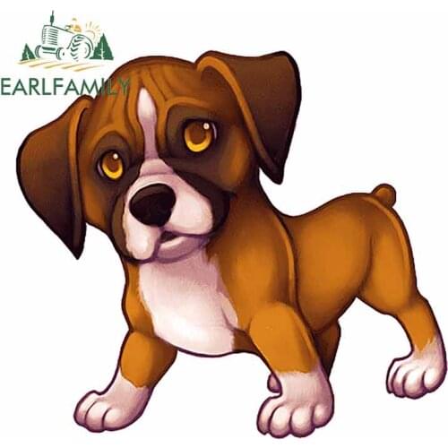 EARLFAMILY 13cm x 11.7cm Cartoon Dog Decals Motorcycle Car Sticker Suitable for JDM RV Vinyl Laptop Window Wall Decoration