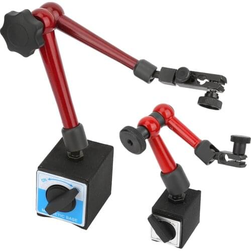 Flexible Dial Test Indicator Strong Magnetic Gauge Stand Base Holder + Lever Dial Test Indicator Gauge