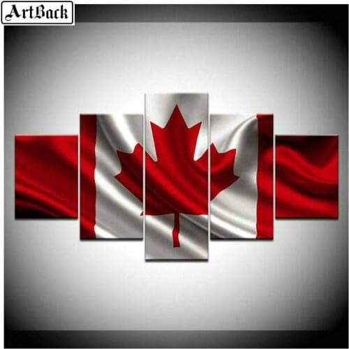 5 spell diamond paintings Canada flag full square drill sewing art diamond mosaic diamond embroidery eagle