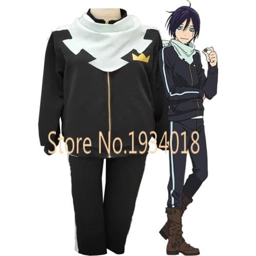 Anime anime noragami yato cosplay (jacket + pants + scarf ) suit suit sports clothes set customized any size