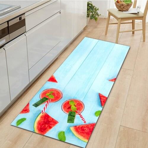 Summer Style Anti-Skid Outdoor Doormat Kitchen Carpet Flannel Wood Grain Home Decor Living Room Floor Rugs Washable Bath Mat