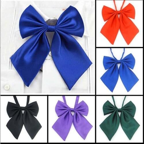 Fashion Necktie Cravat Tie Neck Wear Japanese BowTie Uniform Ladies Womens Formal PLAIN Tuxedo Clip on Adjustable Bowknot