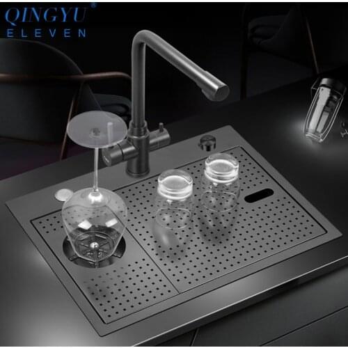 QINGYU ELEVEN Soild Brass Bidet Shower Faucet Set Black Spray Paint Toilet Bidet Sprayer High Pressure Handheld Shower Bidet Set